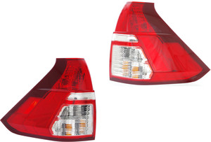 Tail Light Assembly for Honda CR-V 2015-2016, Lower Halogen, Right Passenger and Left Driver, Replacement Pair/Set