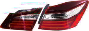 Tail Light Assembly Set for 2016-2017 Honda Accord Sedan, Inner and Outer, Right Passenger, Excluding Hybrid Model, Replacement