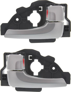 Front Interior Door Handle Pair/Set for Hyundai Tucson 2010-2015, Right Passenger and Left Driver, Silver, Plastic, Rear Replacement