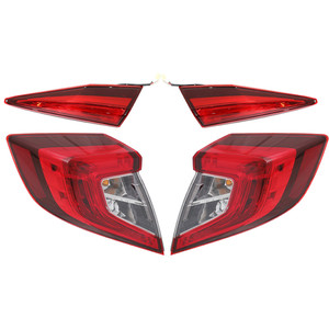 Tail Light Assembly Pair/Set for Honda Civic Sedan 2016-2021, Right Passenger, Inner and Outer Replacement