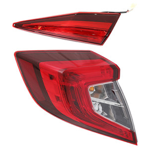 Tail Light Assembly Set for Honda Civic 2016-2021 Right Passenger, Inner and Outer, Sedan, Replacement
