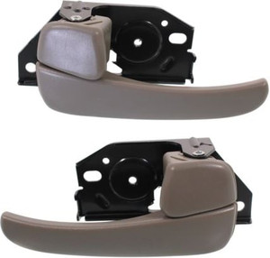 Front Door Handle Pair/Set for Sonata 1999-2001, Optima 2001-2006, Beige Inside Right Passenger and Left Driver, Compatible with EX/SE/GLS Models, Replacement