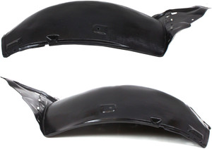 Pair/Set - Front Fender Liner for Infiniti G37 2008-2010, Right Passenger and Left Driver Front Section, Convertible/Coupe without Premium Package Replacement