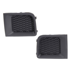 Front Bumper Grille Pair/Set for Jeep Renegade 2015-2018, Right Passenger & Left Driver Outer Bezel, Textured Finish - Replacement