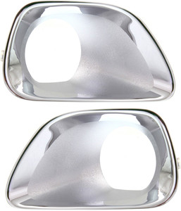Front Fog Light Molding for 2011-2013 Jeep Grand Cherokee, Right Passenger and Left Driver, Chrome, Exc. SRT/SRT-8 Models - Replacement Pair/Set