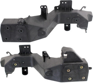 Headlight Bracket Pair/Set for 2011-2013 Jeep Grand Cherokee, Right Passenger and Left Driver, Black Replacement
