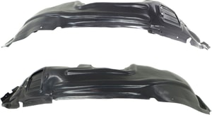 Front Fender Liner Pair/Set for 2014-2018 Jeep Cherokee, Right Passenger and Left Driver, Chrome Trim, without Off Road Package, Replacement
