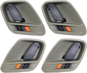 Interior Door Handle Pair/Set of 4 for 1999-2004 Jeep Grand Cherokee, Front and Rear, Right Passenger and Left Driver, Replacement