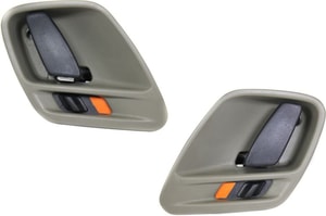 Front Door Handle Pair/Set for 1999-2004 Jeep Grand Cherokee, Light Gray (Taupe), Inside Left Driver and Right Passenger, Replacement