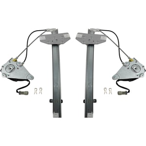 Front Window Regulator Pair/Set for Jeep Liberty 2002-2006, Right Passenger and Left Driver, With Power Motor, Replacement