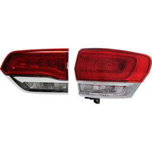Tail Light Assembly Set for Jeep Grand Cherokee WK 2014-2022, Right Passenger Inner and Outer, Halogen, Laredo, Limited, Overland, Summit Models, with Chrome Trim Replacement