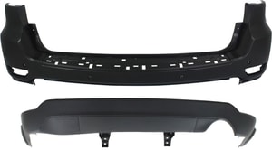 Rear Bumper Cover Set for 2011-2015 Jeep Grand Cherokee, Upper and Lower Set of 2, Excludes SRT, Summit, Trailhawk Models, Replacement