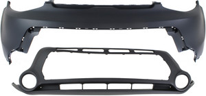 Front Bumper Cover for KIA Soul 2014-2016, Upper and Lower, 2-Piece Set, Replacement