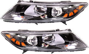 Headlight Assembly Pair/Set for 2012-2013 Optima LX/EX Models, USA Built Vehicle, Right Passenger and Left Driver, Halogen, Replacement