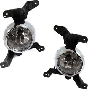 Pair/Set - Front Fog Light Assembly for Kia Sorento 2011-2013, Clear Lens, Right Passenger and Left Driver, without Sport Package, Replacement