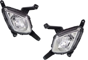 Pair/Set - Front Fog Light Assembly for Kia Sorento SX Model 2016-2018, Halogen, Right Passenger and Left Driver, Replacement