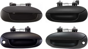 Front and Rear Door Handle Pair/Set for 2002-2004 Spectra, Right Passenger and Left Driver, Outer, Primed (Ready to Paint), Replacement