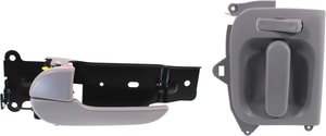 Front and Rear Door Handle Set for KIA Sedona LX Model 2002-2005, Inside, Gray, Left Driver Side Replacement