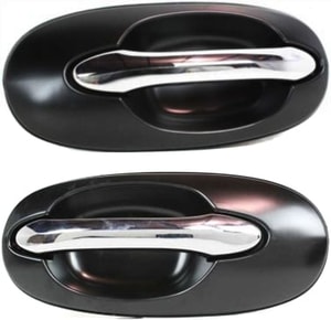 Rear Exterior Door Handle Pair/Set for 2002-2005 KIA Sedona, Chrome Lever, Right Passenger and Left Driver, EX Model, Replacement