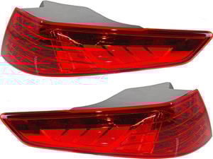 Pair/Set - Tail Light Assembly for Kia Optima 2011-2013, Right Passenger and Left Driver, Outer, Halogen, Excludes Hybrid Models, Korea Built Vehicle Replacement