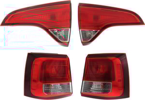 Tail Light Assembly for Kia Sorento 2014-2015, Inner and Outer, Right Passenger and Left Driver, Bulb Type, Replacement Pair/Set 