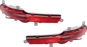 Rear Bumper Reflector Light Pair/Set for 2011-2016 Kia Sportage, Right Passenger and Left Driver Replacement
