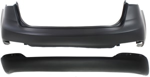 Rear Bumper Cover Set for KIA FORTE LX Model 2014-2016, Upper and Lower Cover Set, Replacement Parts
