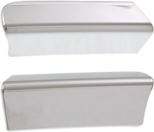 Front Bumper Molding Pair/Set for 2013-2015 Lexus RX350/RX450H, Right Passenger and Left Driver, Chrome, w/o F Sport Package, RX350, Canada Built, Replacement