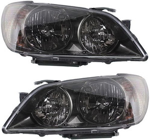 Headlight Assembly Pair/Set for Lexus IS300 2004-2005, Right Passenger and Left Driver, HID/Xenon, with HID Pair/Set, Special Design, with Sport Package, Black Replacement
