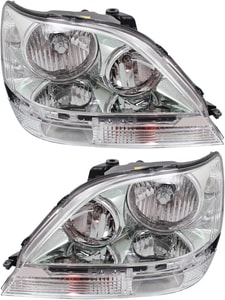 Headlight Assembly Pair/Set for Lexus RX300 1999-2003, Right Passenger and Left Driver, HID/Xenon with HID Pair/Set, Replacement