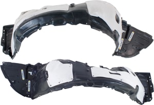 Front Fender Liner Pair/Set for Lexus LS460 2013-2016, Right Passenger and Left Driver, with Insulation Foam and Extension Sheet, for F Sport Package, Replacement