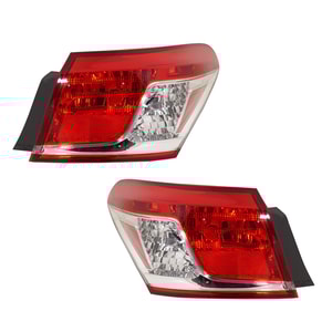 Outer Tail Light Lens and Housing Pair/Set for Lexus ES350 2010-2012, Right Passenger and Left Driver Replacement