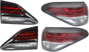 Inner and Outer Tail Light Assembly for 2013-2015 Lexus RX350 / RX450H, Right Passenger and Left Driver, Canada Built Vehicle Replacement