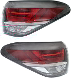 Tail Light Assembly Pair/Set for Lexus RX350 / RX450H 2013-2015, Right Passenger and Left Driver, Outer, Canada Built Vehicle Replacement