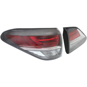 Tail Light Assembly Set for 2013-2015 Lexus RX350/RX450H, Left Driver Inner and Outer, Halogen, Canada-Built Vehicle Replacement