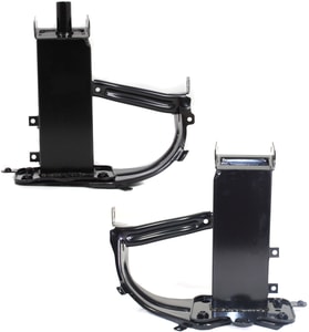 Front Bumper Impact Bracket Pair/Set for Mercedes-Benz E-Class 2003-2009, Steel/Aluminum, Sedan/Wagon (2004-2009), Right Passenger and Left Driver Side, Replacement