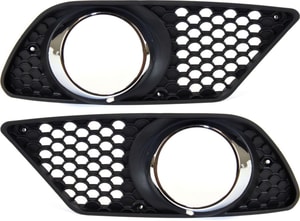 Front Fog Light Molding Pair/Set for Mercedes-Benz C-Class 2008-2011, Right Passenger and Left Driver, Paint to Match, with AMG Package, Replacement