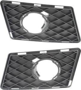 Front Fog Light Molding Pair/Set for 2010-2012 Mercedes-Benz GLK350, Right Passenger and Left Driver, Primed (Ready to Paint), Excludes Driving Lights, Optical Off Road and AMG Styling Package, Replacement