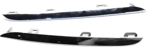 Chrome Grille Molding Pair/Set for Mercedes-Benz C300 (2015-2018), C400 (2015) Sedan, Lower Right Passenger and Left Driver, w/o Luxury Package, Replacement