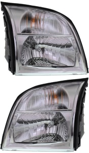 Headlight Assembly Pair/Set for 2006 Mountaineer, Halogen, Includes Right Passenger and Left Driver Sides, Replacement