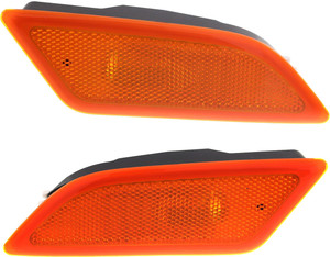 Front Side Marker Light Pair/Set for Mercedes-Benz C-Class (2012-2015), Right Passenger and Left Driver, Includes Lens and Housing, Suitable for Coupe/Sedan (2012-2014), Excludes C63 Models - Replacement