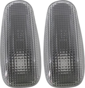Front Side Marker Light Pair/Set for Mercedes-Benz CLK-Class (1998-2003), Includes Right Passenger and Left Driver Lens and Housing, Side Repeater Replacement