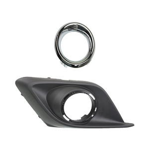 Front Fog Light Molding for 2014-2016 Mazda Mazda 3, Left Driver, Paint to Match/Chrome, Ring, Hatchback/Sedan Replacement Set