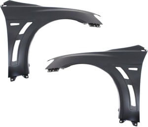 Front Fender Pair/Set for Mitsubishi Lancer Evolution Model 2008-2015, Right Passenger and Left Driver, Primed (Ready to Paint), Steel Replacement