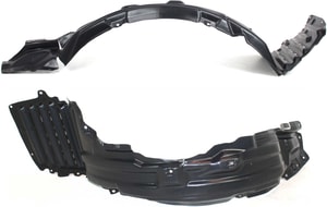 Front Fender Liner Pair/Set for Mitsubishi Lancer 2008-2013, Right Passenger and Left Driver, Excludes Turbo and Evolution Models, HDPE, Fits 2011-2013 Sportback Models, Replacement
