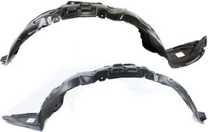 Front Fender Liner Pair/Set for 2010-2011 Mazda 3, Includes Right Passenger and Left Driver Sides, Replacement