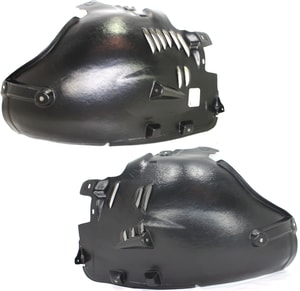 Front Fender Liner Pair/Set for Ford E350 2006-2009, Right Passenger and Left Driver, Front Section Replacement