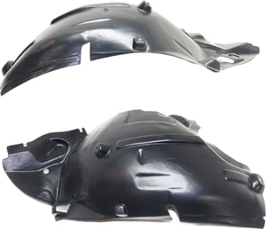 Front Fender Liner Pair/Set for 2014-2016 Mercedes-Benz E-Class Sedan/Wagon, Front Section, Right Passenger and Left Driver, Excludes E63 Model - Replacement