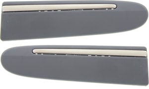 Fender Trim Pair/Set for Mercedes-Benz E-Class 2003-2009, Right Passenger and Left Driver, Front, Chrome, with Sport Package, Sedan/Wagon Replacement