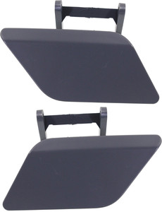 Headlight Washer Cover Pair/Set for Mercedes-Benz C-Class Coupe/Sedan 2012-2015, Right Passenger and Left Driver, Primed (Ready to Paint), Excludes C63 Model, Replacement